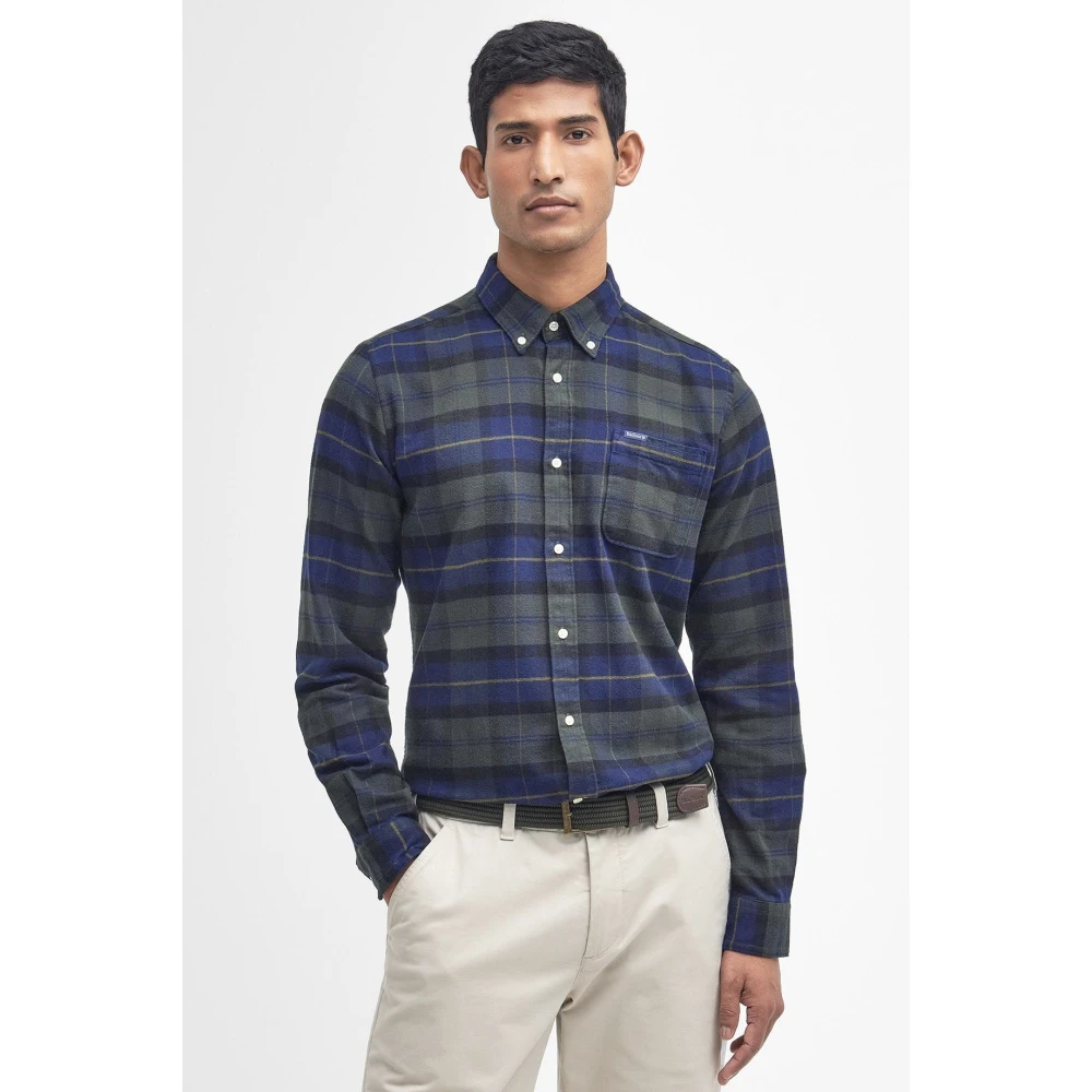Barbour Multikleurig Getailleerd Overhemd Olive Night Multicolor Heren