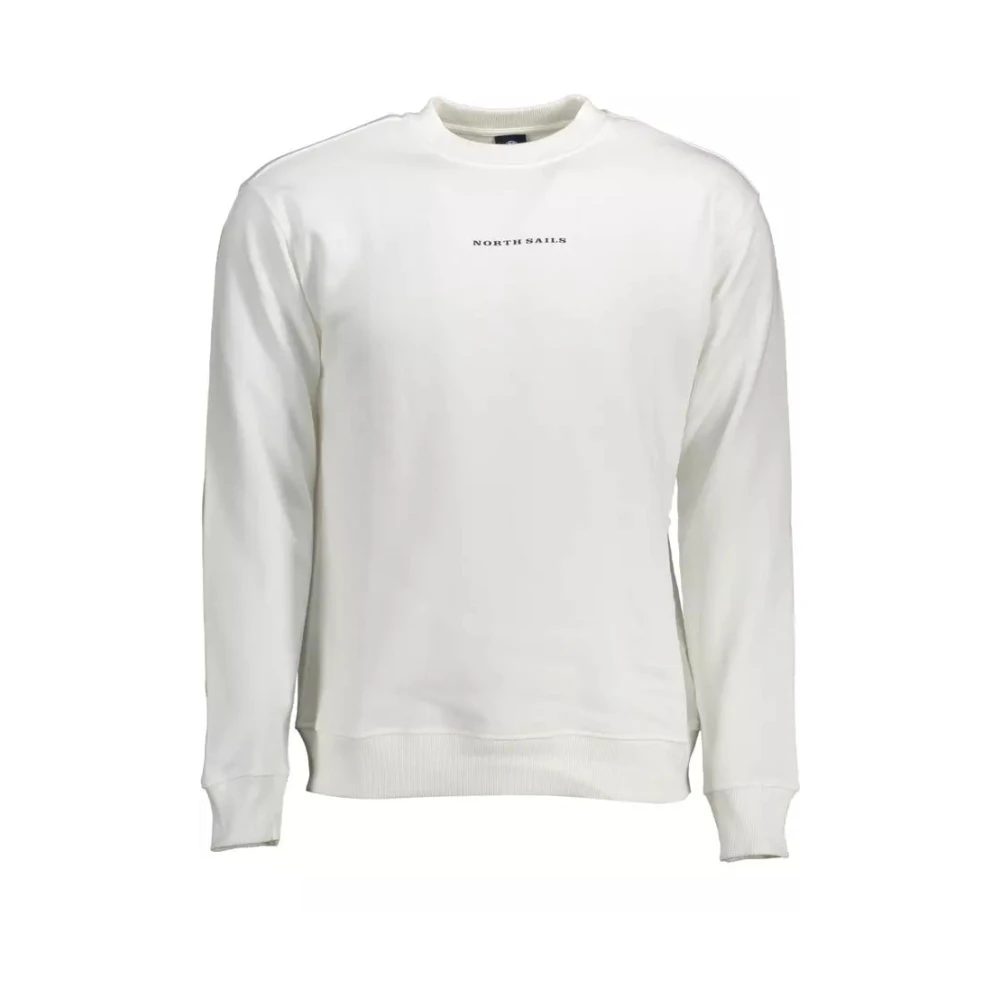North Sails - Weißer Baumwollpullover Mit Druck - Sweatshirts & Hoodies - Herren - Weiß - Xl - Bild 4
