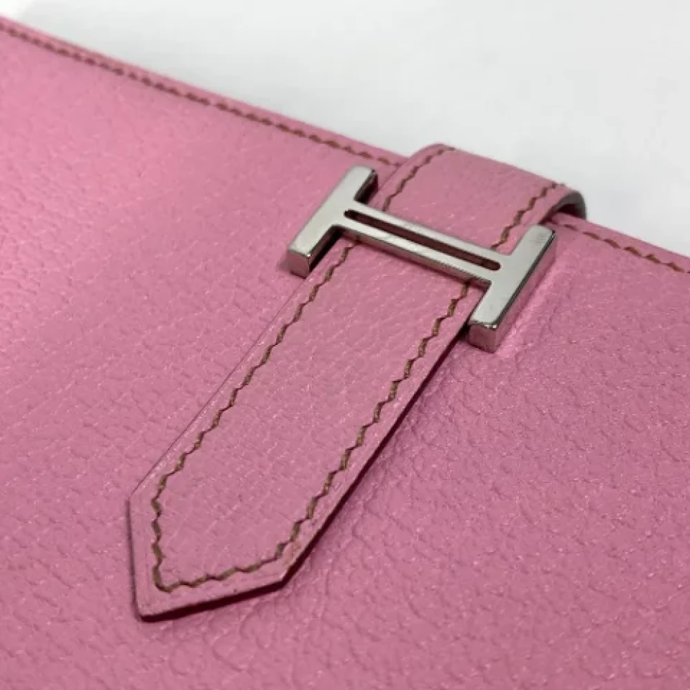 Hermès Vintage Pre-owned Leather wallets Pink Dames