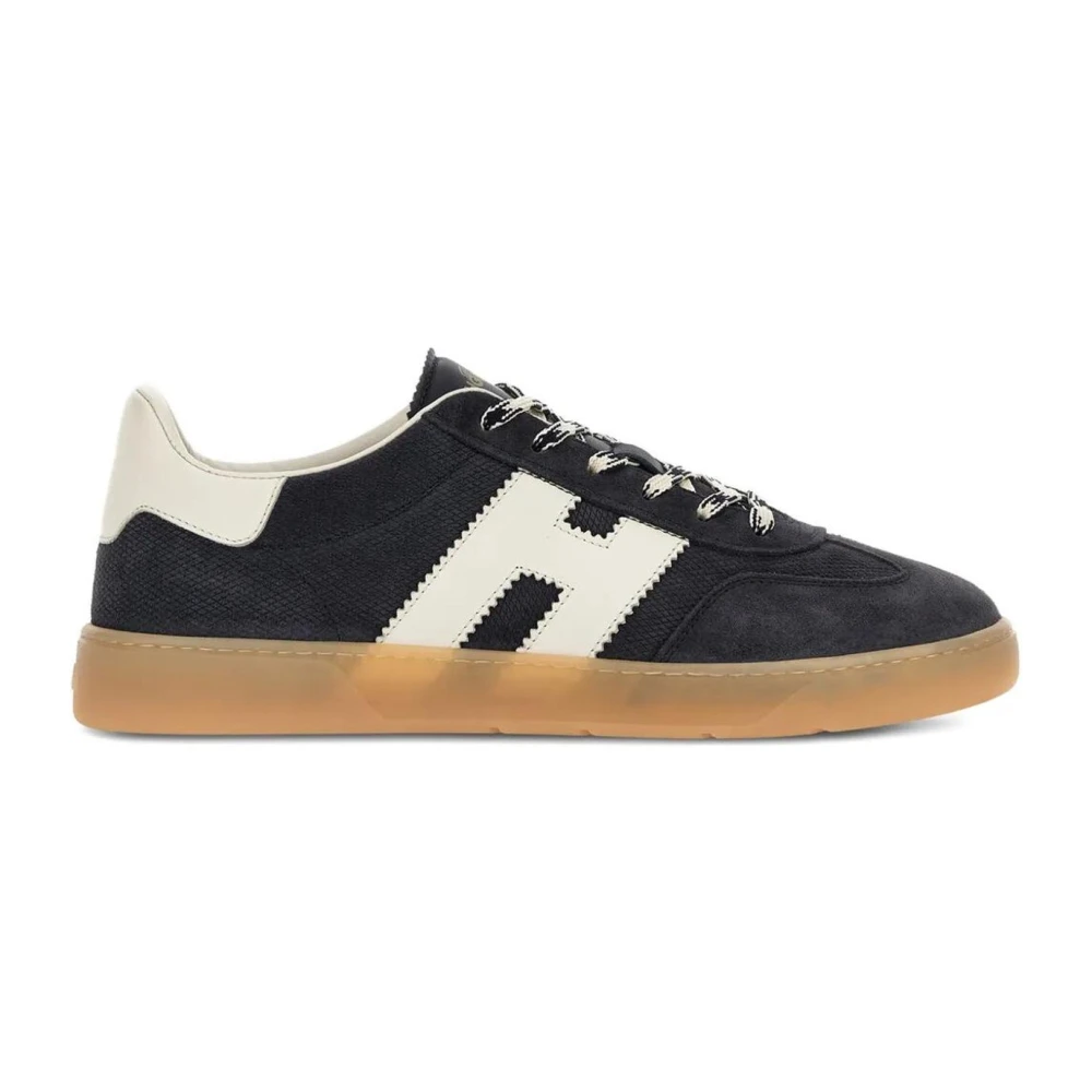 Hogan Suède en sneakers van gestructureerd leer Heren Schoenen Blauw