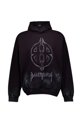 Svart Metal BB Stencil Hoodie