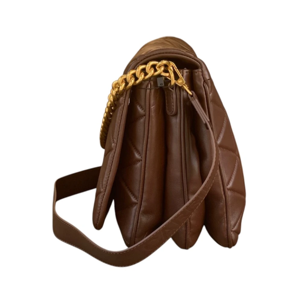 La Carrie Stijlvolle Leren Tas Brown Dames