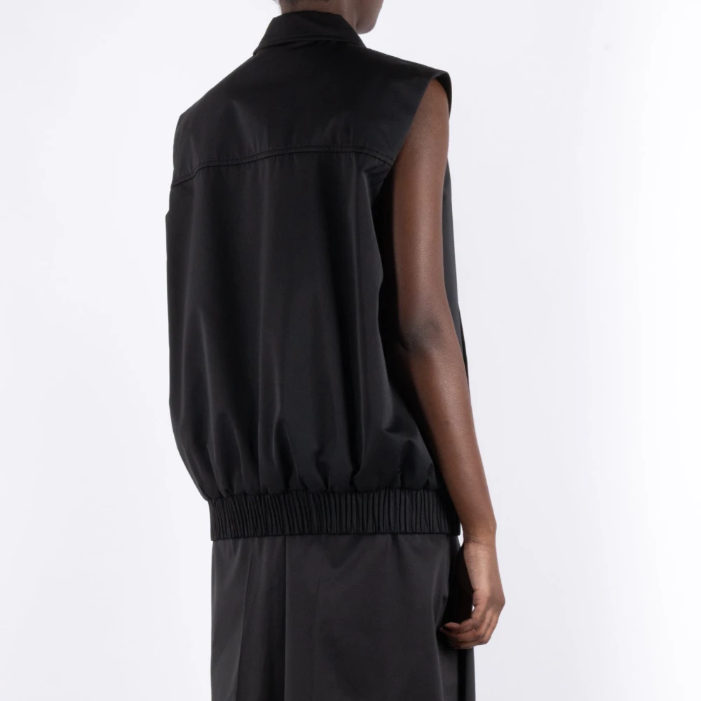 Marni Zwarte Mouwloze Vest met Details Black Dames