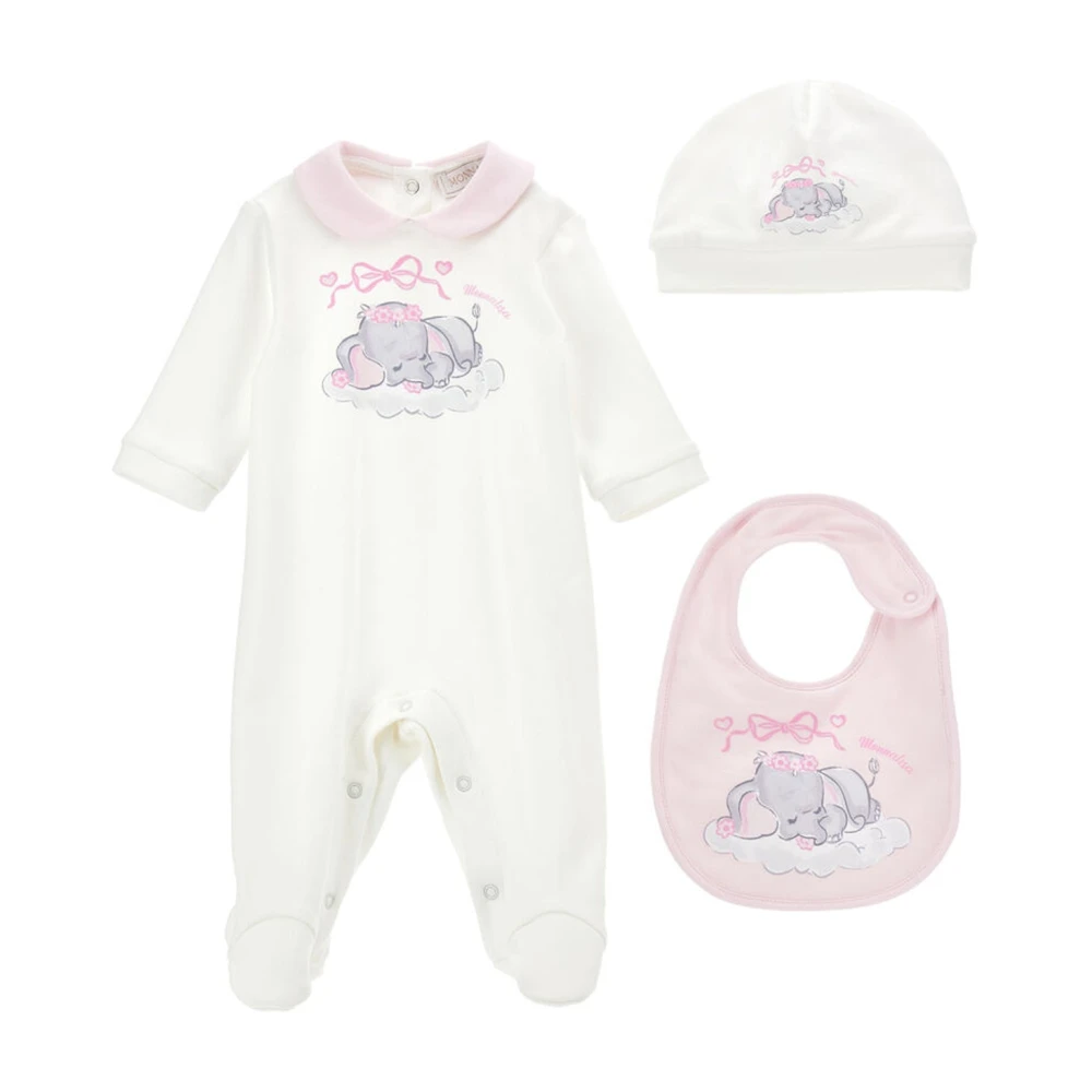 Monnalisa Boys White Kids Sets, 3 M, Completo