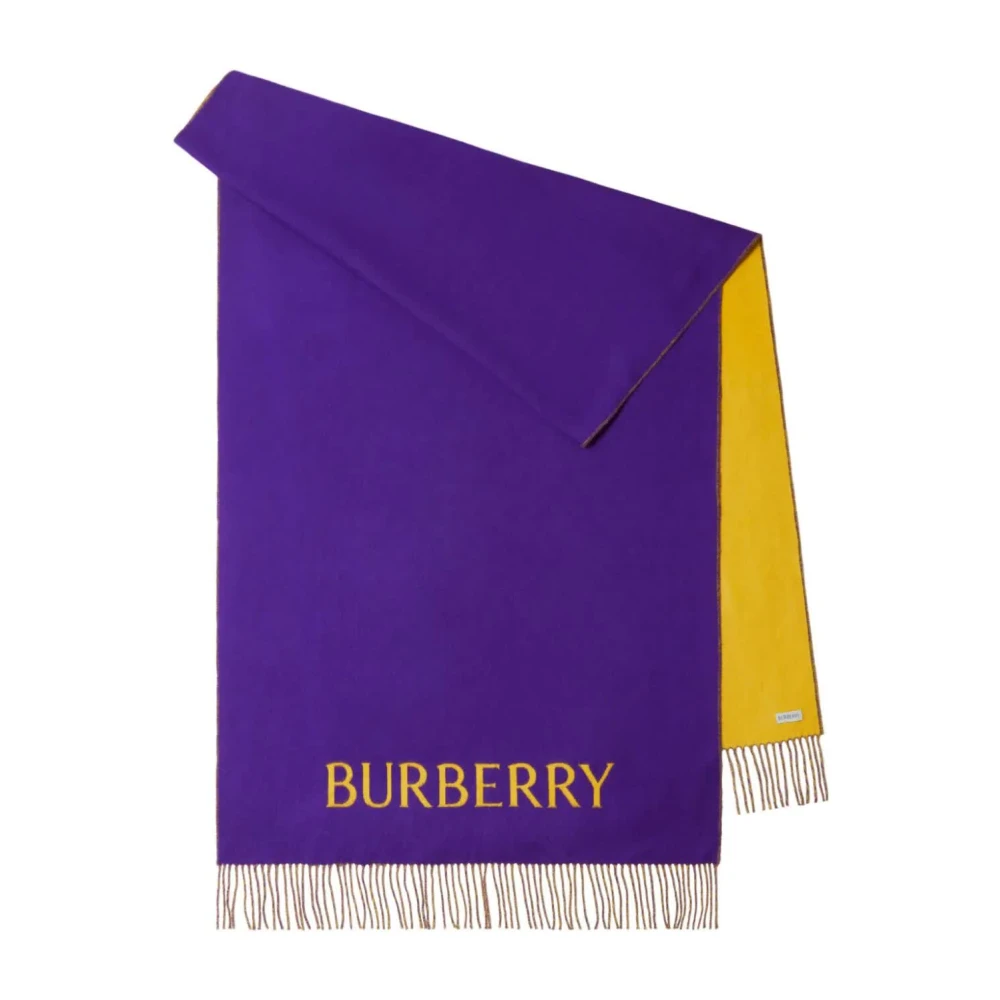 Burberry Omkeerbare Sjaal met Roos Purple Dames