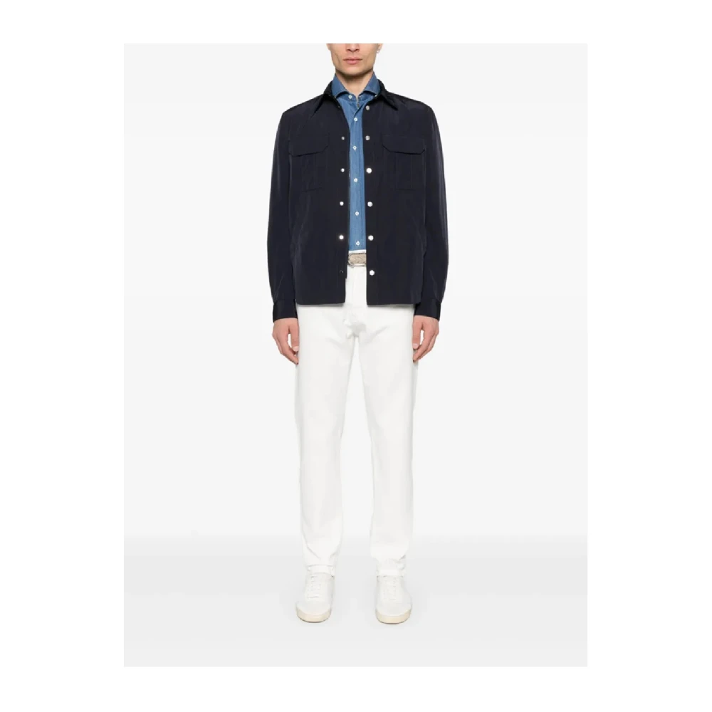 BRUNELLO CUCINELLI Luxe herenjas voor buitenkleding Blue Heren