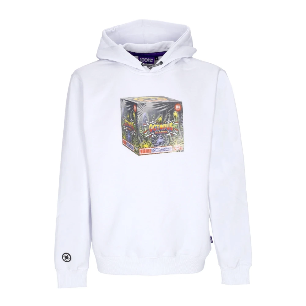 Octopus Witte Blaster Hoodie Sweatshirt met lange mouwen White Heren