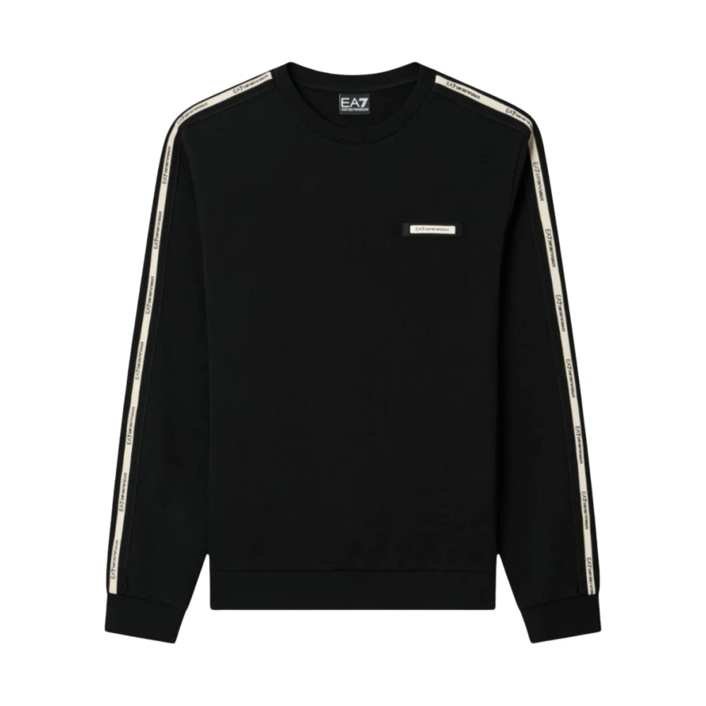 Emporio Armani Ea7 Mannelijk Zwart Hoodies & Sweatvesten Heren, S, Katoen, Sweatshirts