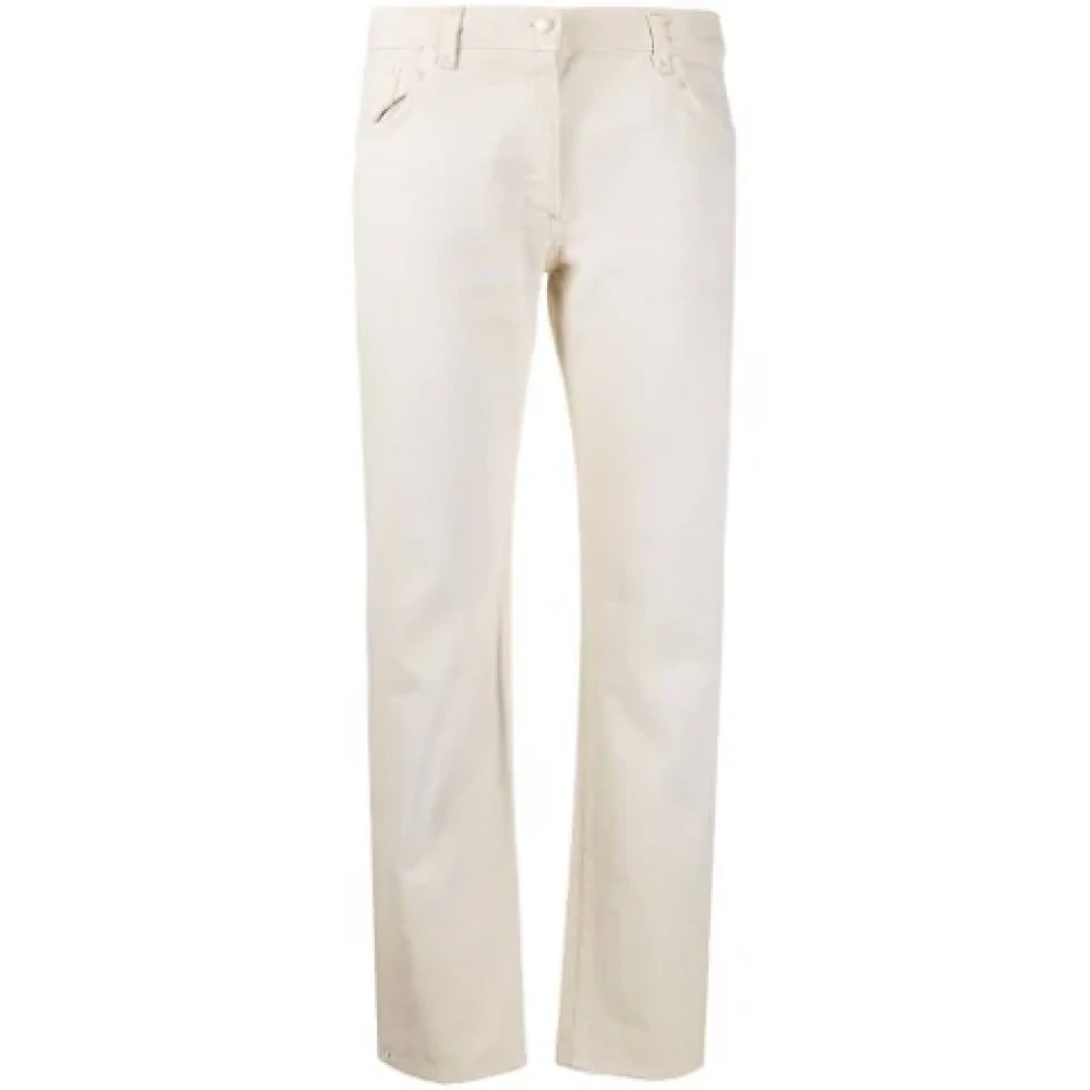 Dolce & Gabbana Pre-owned Cotton jeans Beige Dames