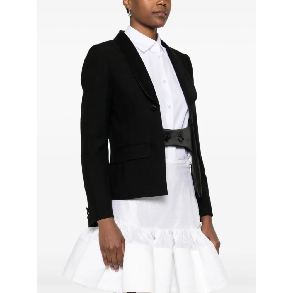 Noir Kei Ninomiya Zwarte Jassen met Unieke Stijl Black Dames