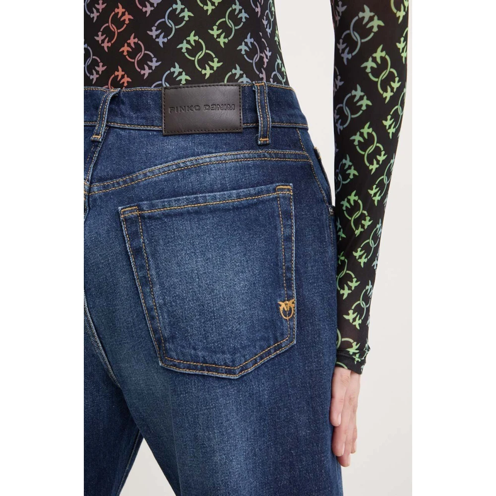 pinko Wide Leg Jeans Wanda Model Blue Dames