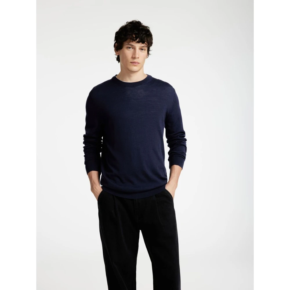 Selected Homme Lange mouw trui voor mannen Blue Heren