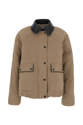 Leather Collar Jacket