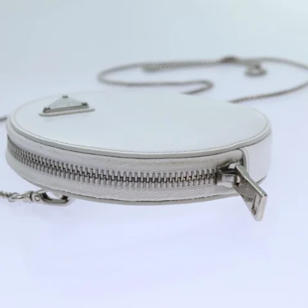 Prada Vintage Pre-owned Leather prada-bags White Dames