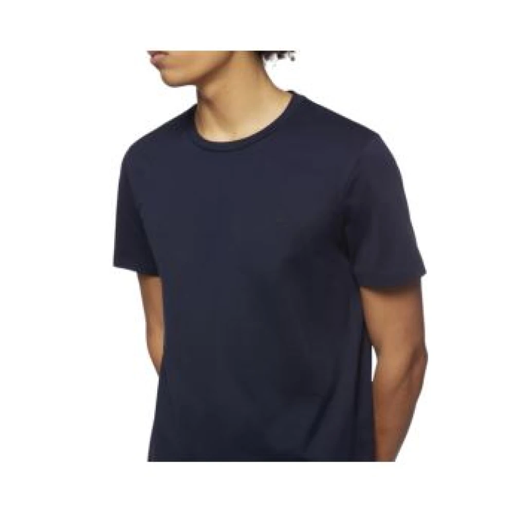 Dondup Blauwe T-shirts en Polos met D Logo Blue Heren