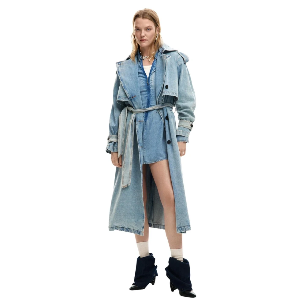 Desigual Women's Blue Classic Long Sleeve Blazer With Belt