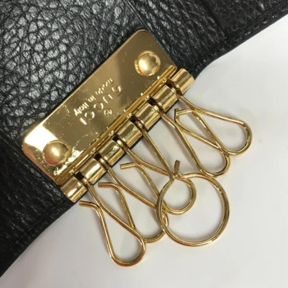 Gucci Vintage Pre-owned Leather key-holders Black Dames