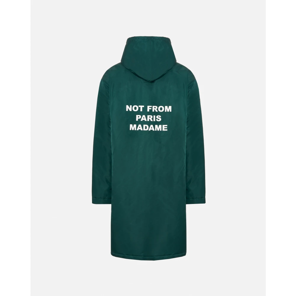 Drole de Monsieur Groene Parka Jas met Slogan Green Heren