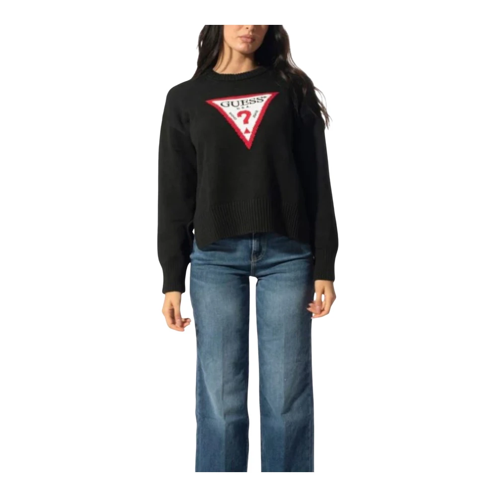 Guess Dames Trui Logo Black Dames