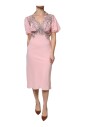 robe-midi-en-soie-rose-avec-dentelle