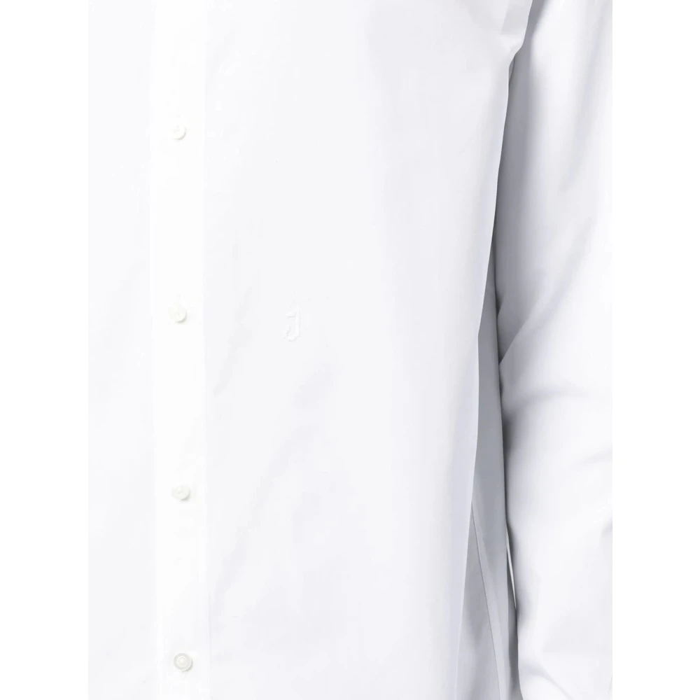 Jil Sander Witte Katoenen Knoopshirt White Heren