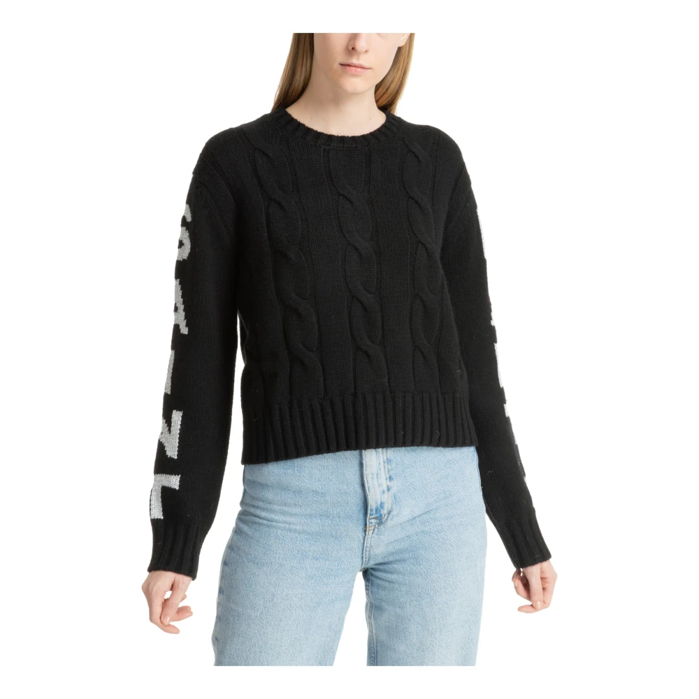 MC2 Saint Barth Effen Logo Trui Black Dames