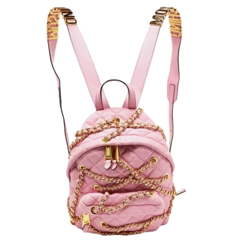 Moschino Pre-Owned Pre-owned Leather backpacks Pink Dames