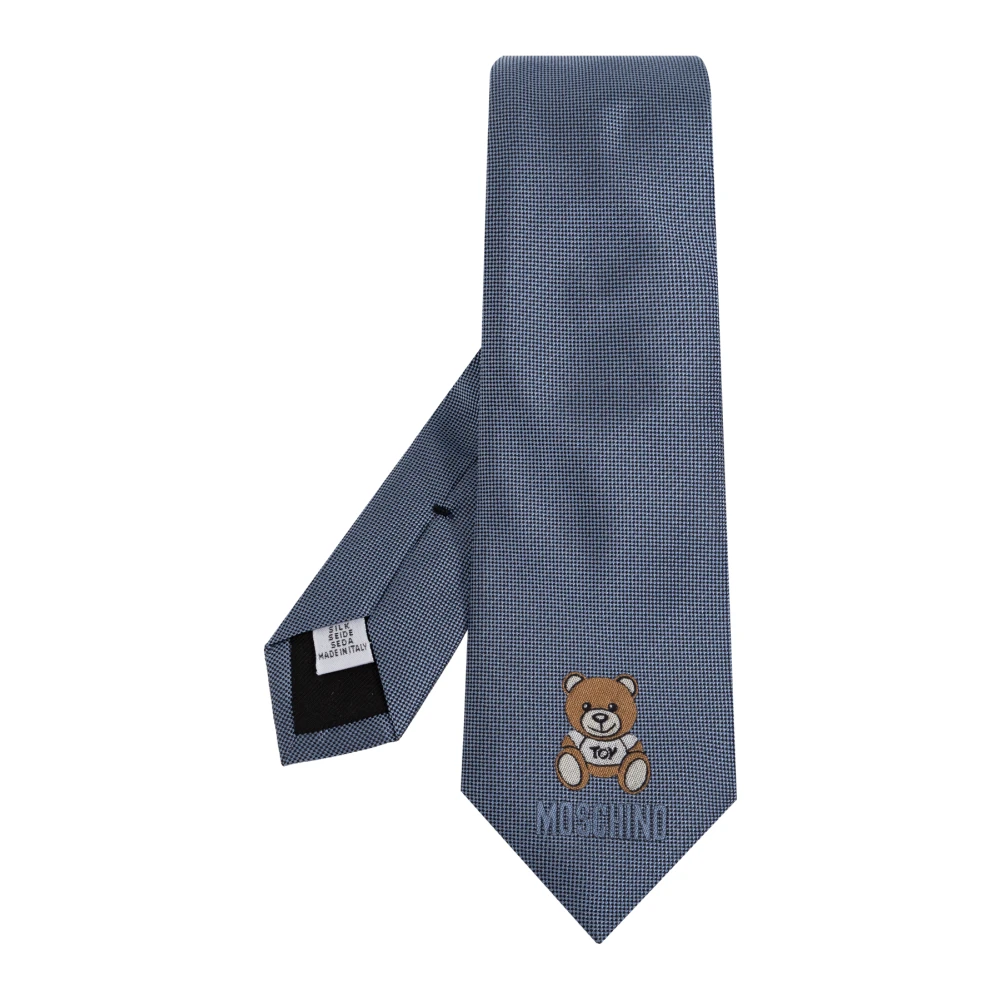 Moschino Zijden stropdas Blue Heren