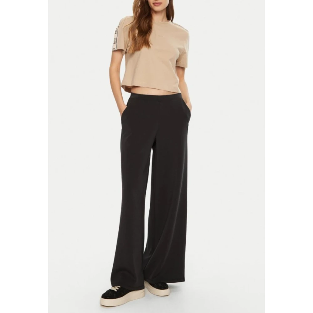 Guess Britney Crop Tee in Beige Katoen Beige Dames
