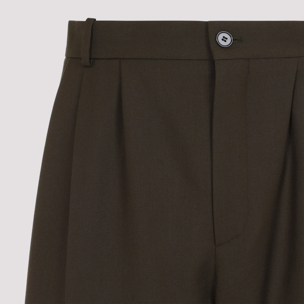 Saint Laurent Groene Wol Maatwerk Broek Green Heren