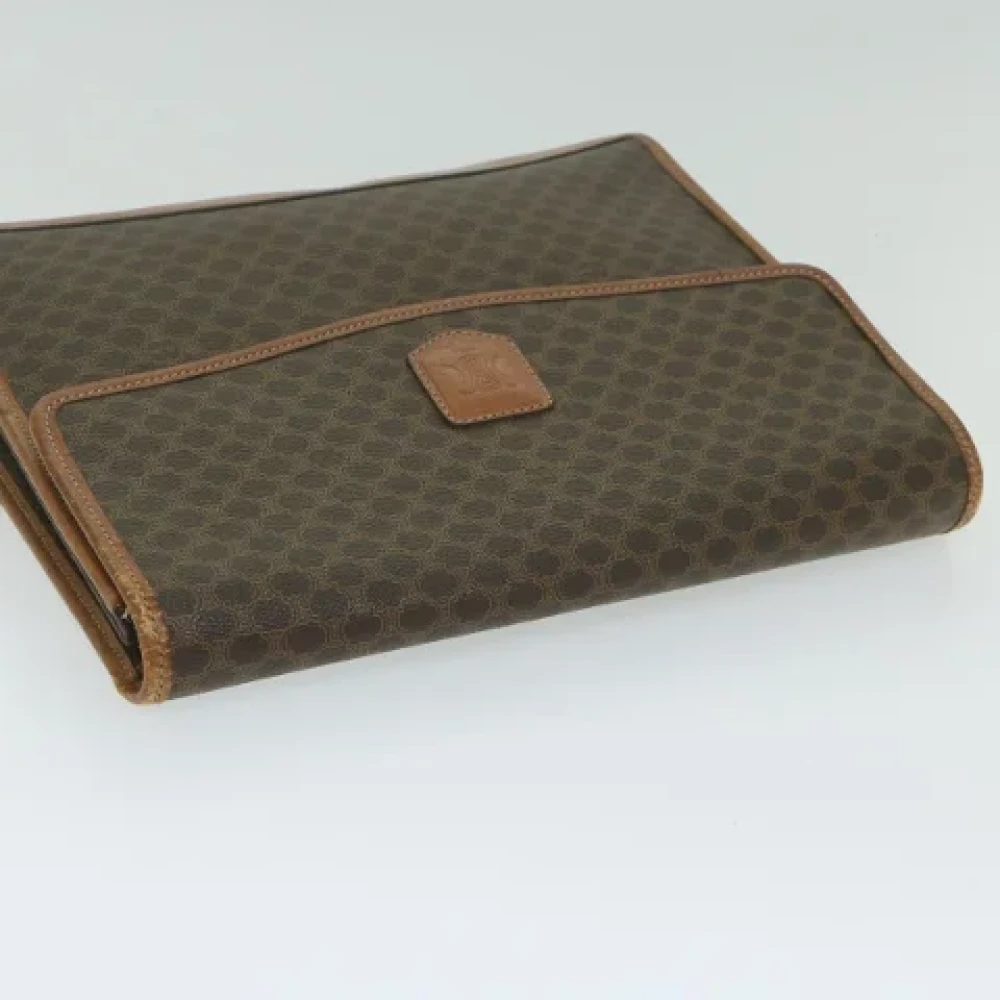 Celine Vintage Pre-owned Leather clutches Brown Dames