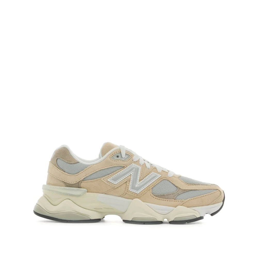 New Balance Beige Chunky Sneakers med Logo Patch Beige, Herr