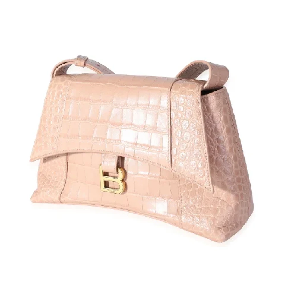 Balenciaga Vintage Pre-owned Leather crossbody-bags Beige Dames