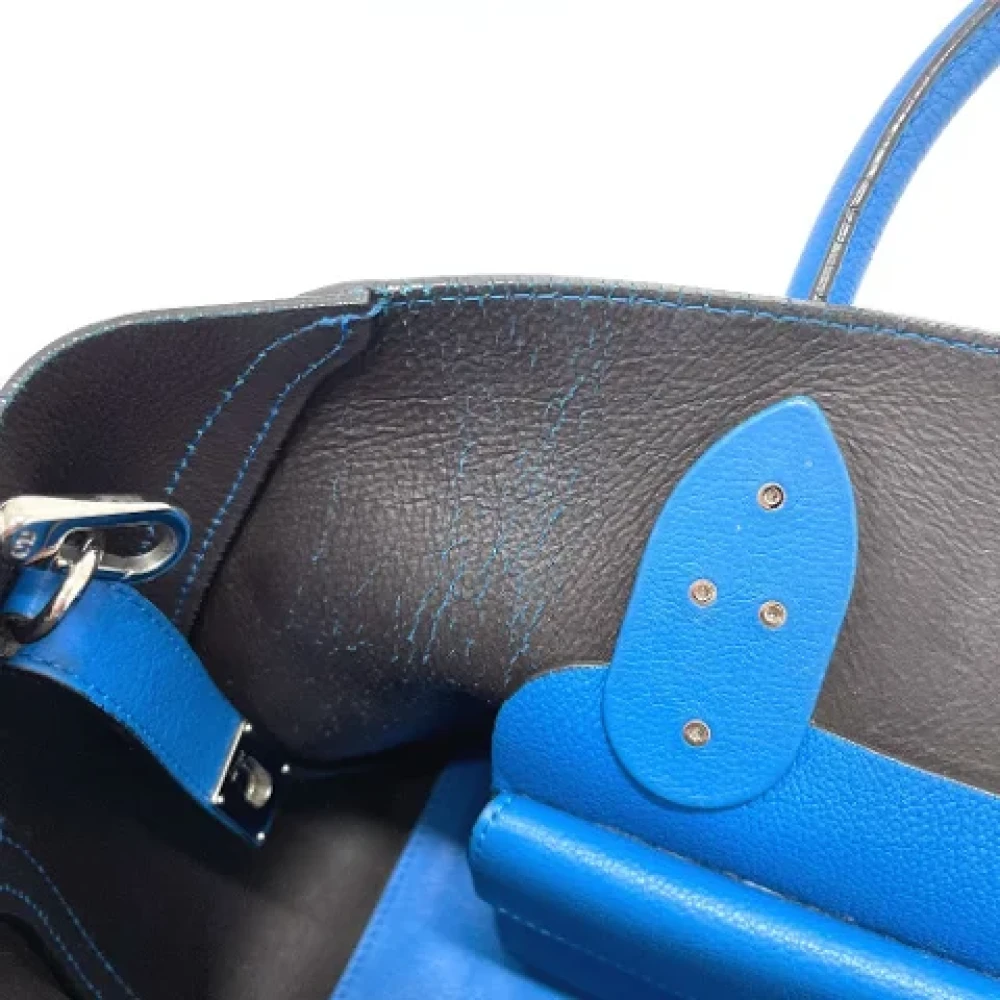 Dior Vintage Pre-owned Leather dior-bags Blue Dames