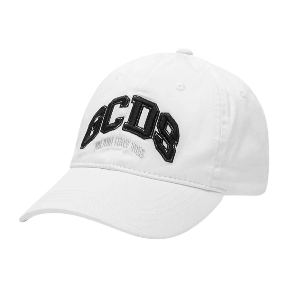 Gcds Witte Lounge Logo Baseball Hat White Heren