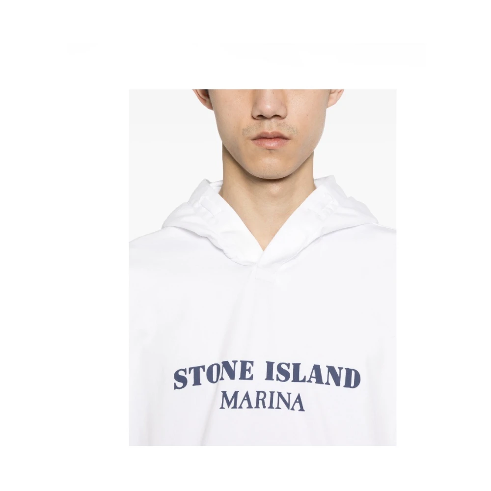 Stone Island Marina 'Old' Hoodie Wit White Heren