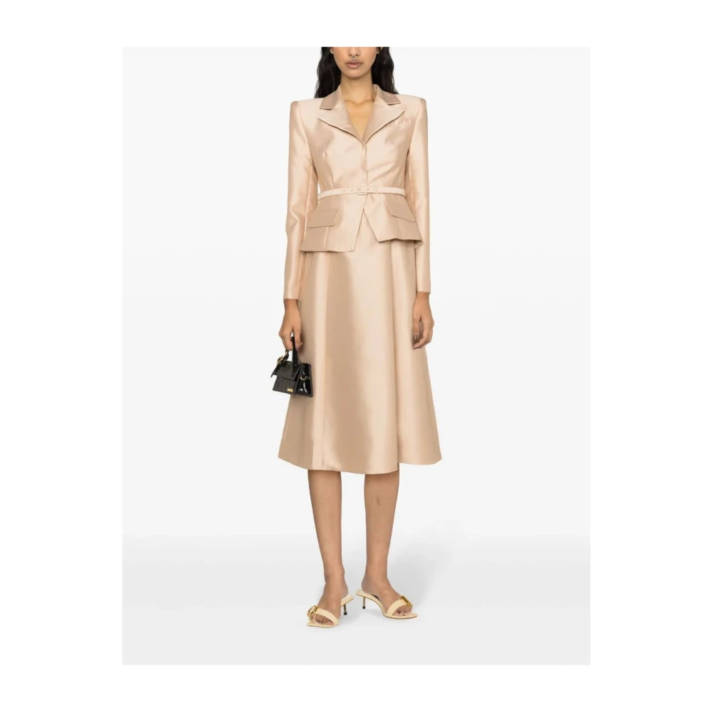 Self Portrait Midi Dresses Beige Dames