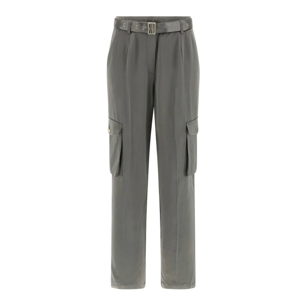 Guess Women's Green Slim Fit Trousers Gre - Straight Trousers - Xl - Trousers