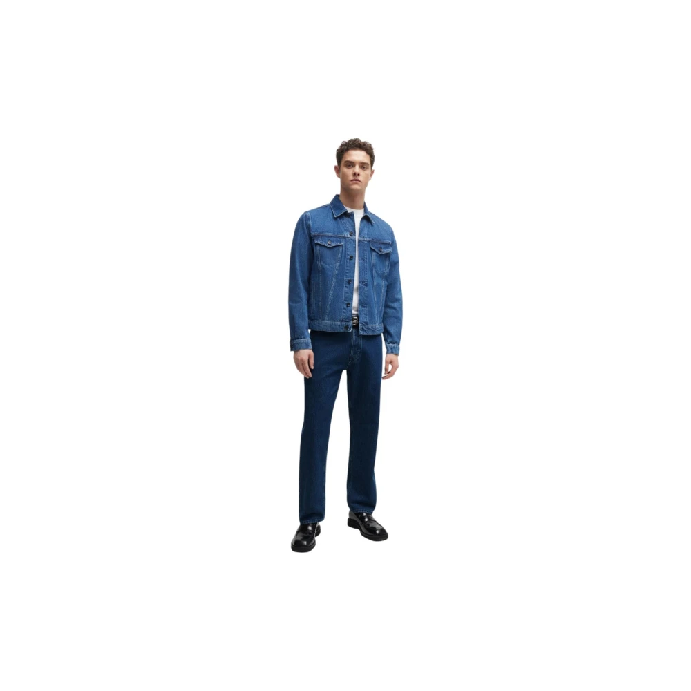 Hugo Boss Relaxed fit jeans in blauwe denim Blue Heren