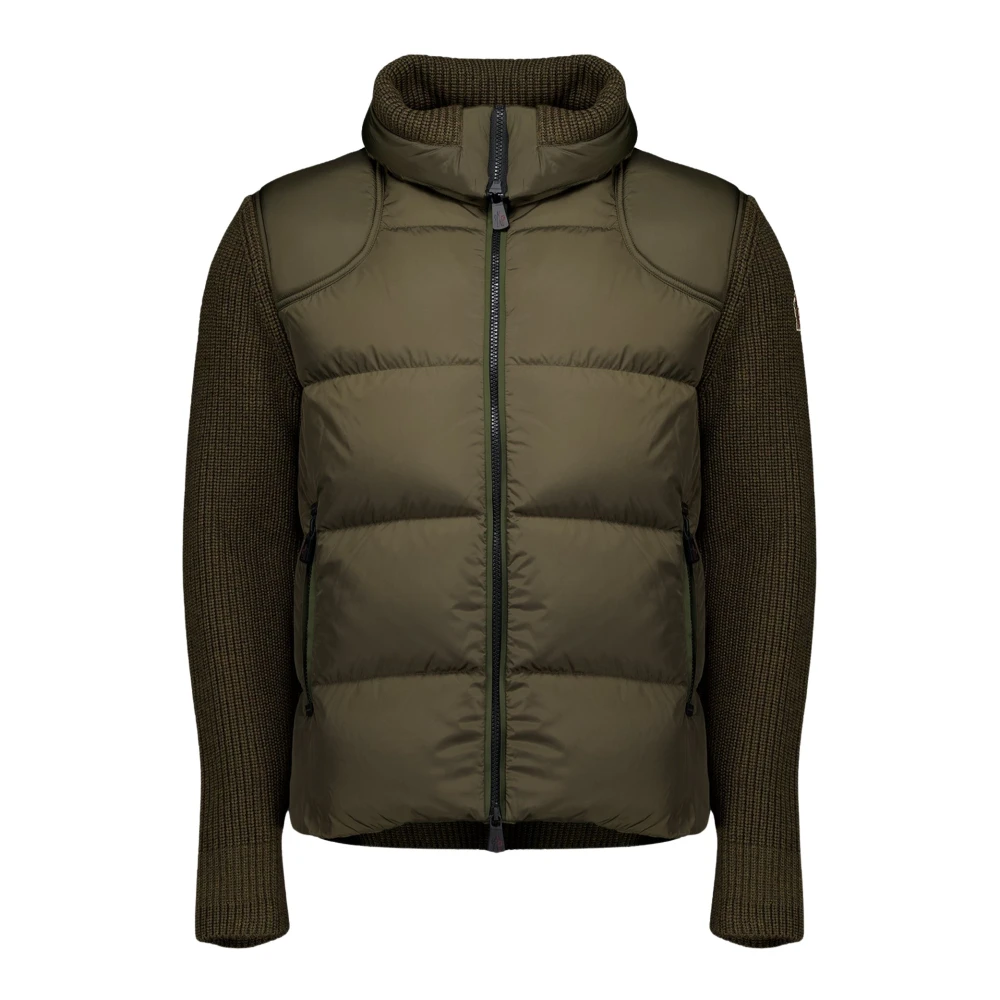Moncler Bi-Material Jacket - Male - Winter Jackets - Green - L - Jackets