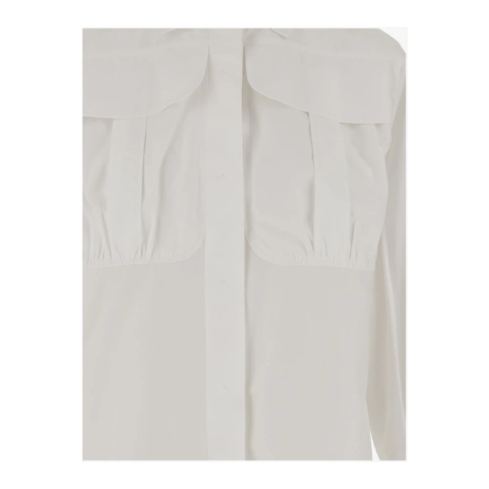 Patou Maxi Zak Katoenen Overhemd White Dames
