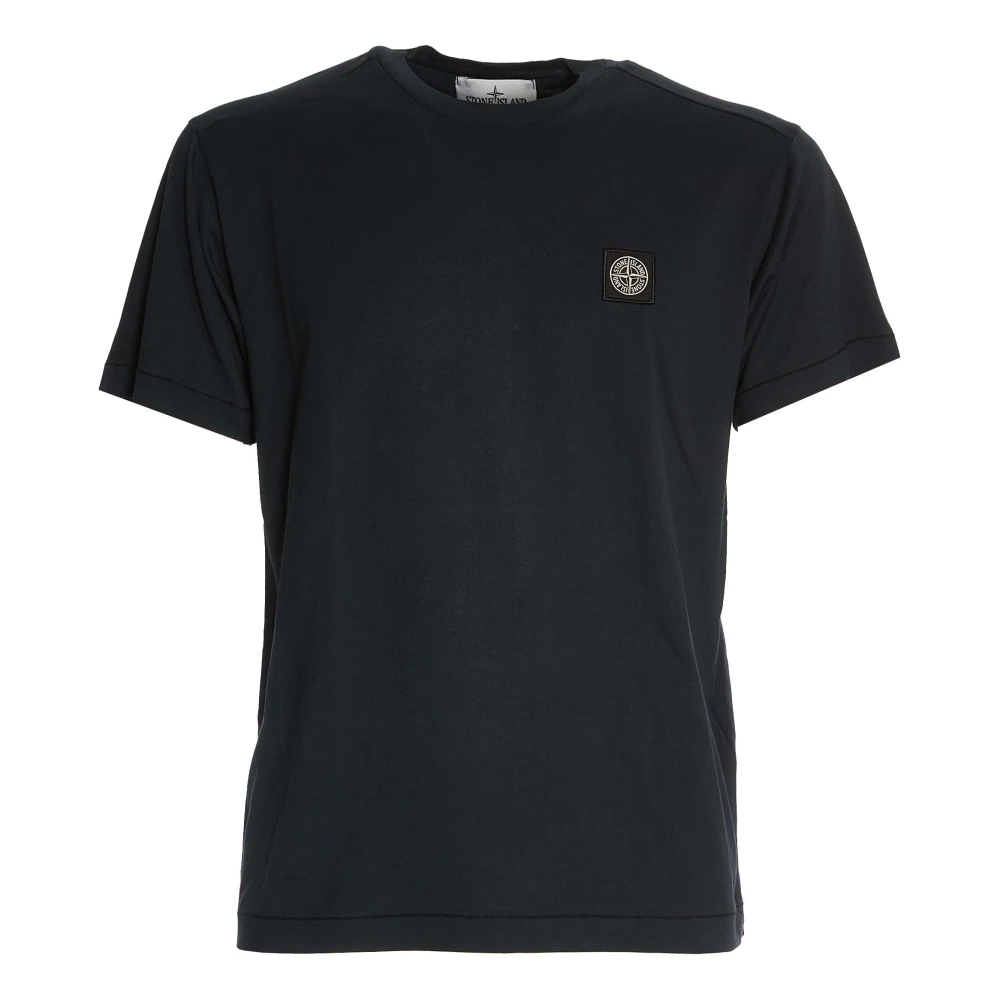 Stone Island Stijlvolle Crew Neck T-shirt Blauw Blue Heren