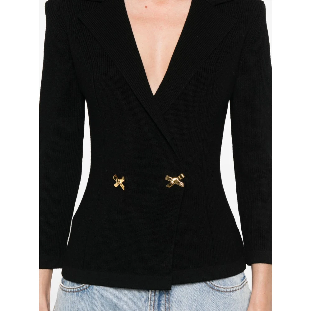 Elisabetta Franchi Zwarte Truien voor Vrouwen Black Dames
