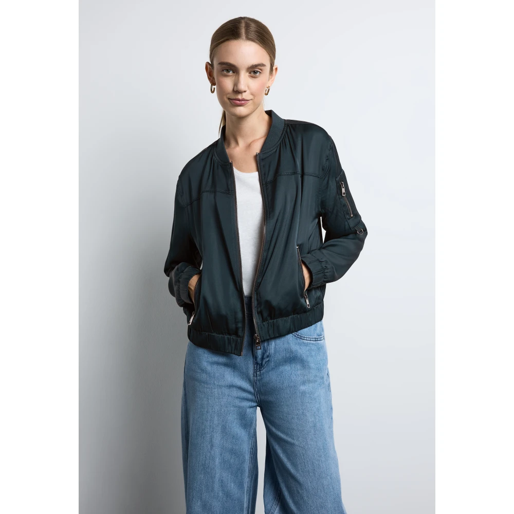 Street One Elegante Satijnen Bomberjack Green Dames