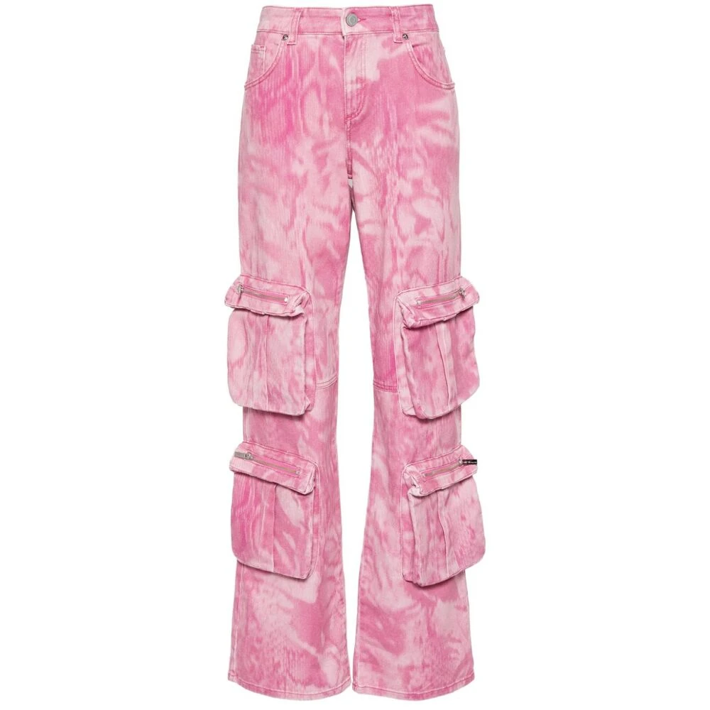 Blumarine Wide Trousers Pink Dames
