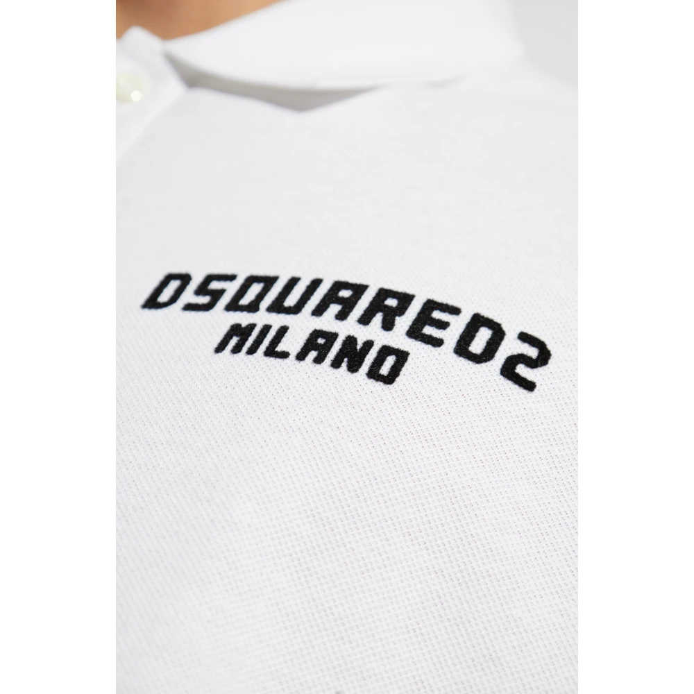 Dsquared2 Polo met logo White Heren