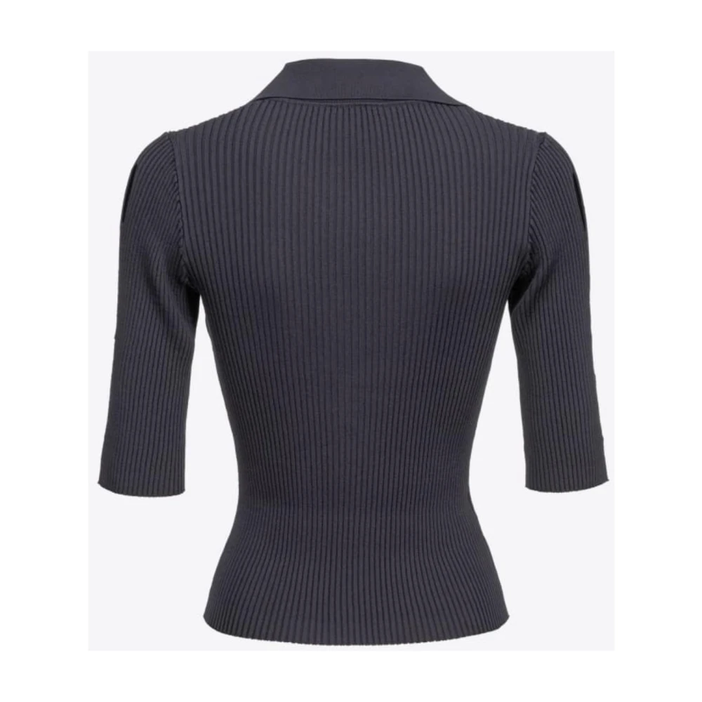 pinko Elegant Polo Shirt Costina Blue Dames
