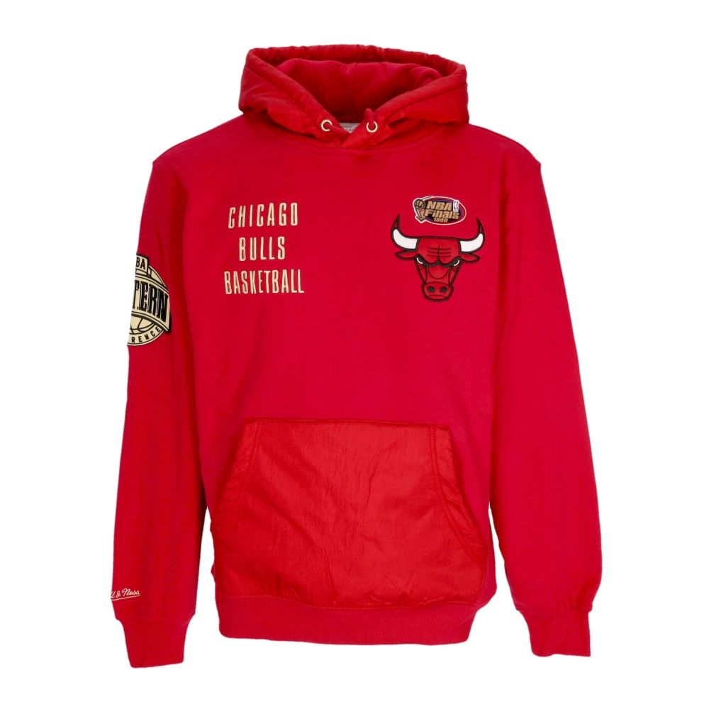 Mitchell & Ness Chicago Bulls Vintage Logo Hoodie Red Heren