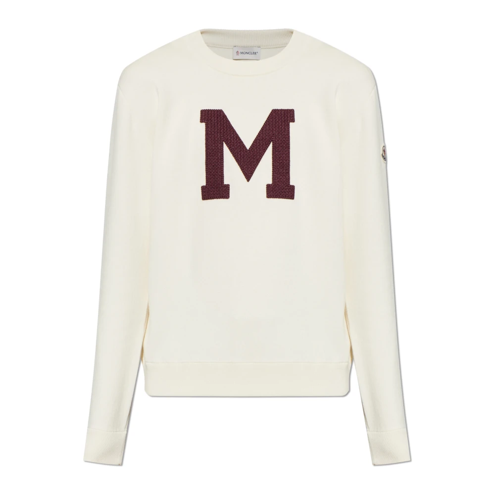 Moncler Herren Offwhite Pullover Mit Monogramm, Gr. Xl - Bild 4
