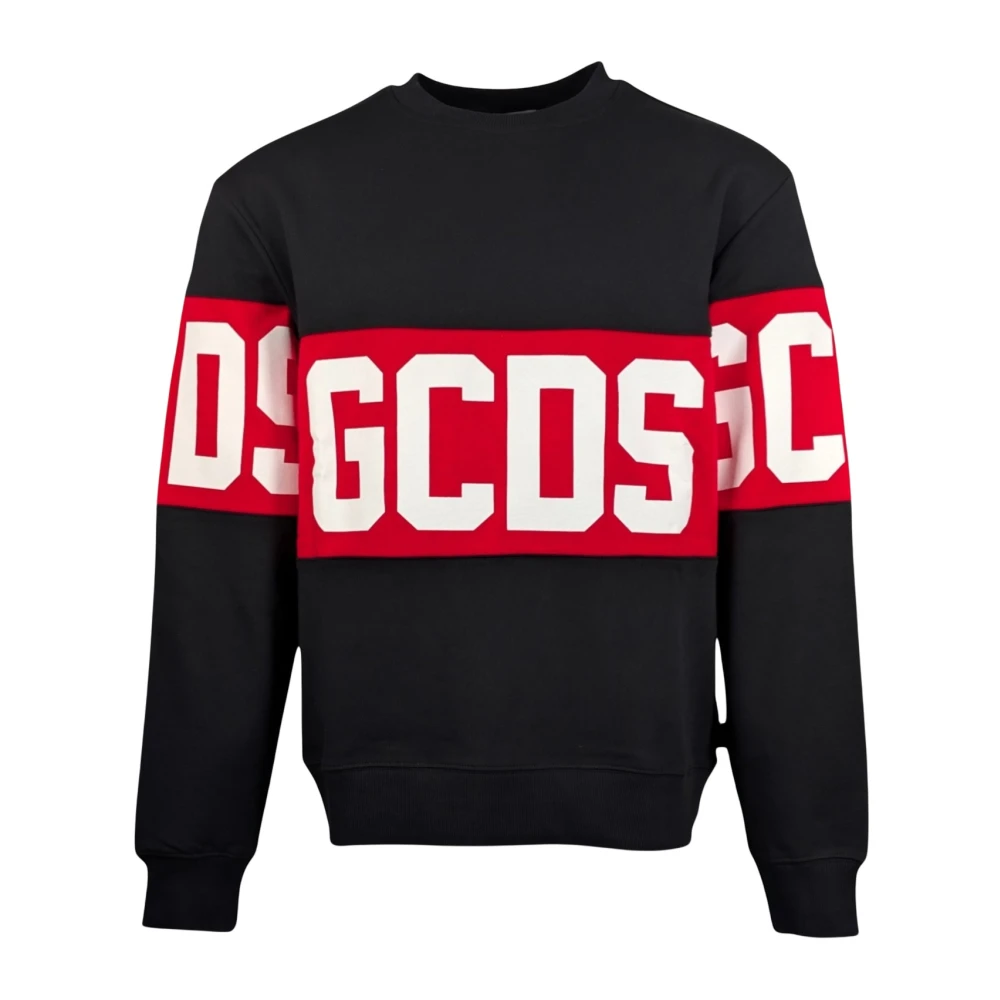Gcds Men's Black Logo Crewneck Jumper - Sweatshirts - M - Sweatshirts & Hoodies